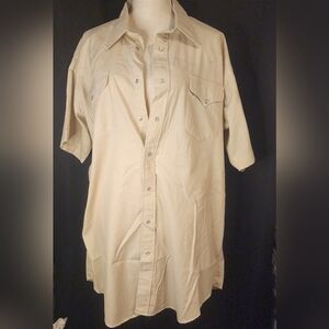 Ruddock Shirts Tan 18 1/2 Pearl Snap Up Top